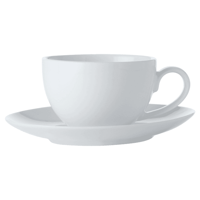 White Basics Coupe Demi Cup and Saucer 100ml 1