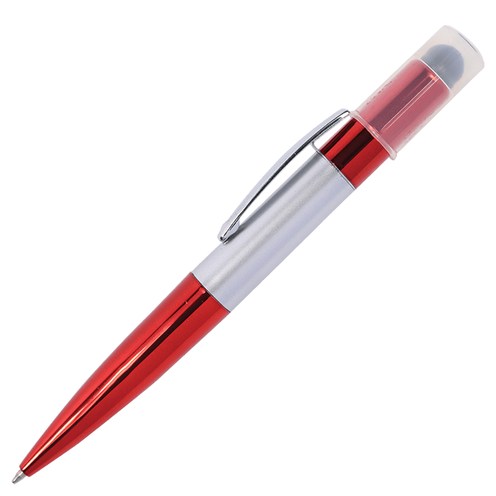 Twist Action Ballpoint Pen with Stylus and LED Lights 2