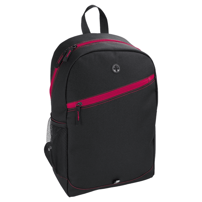 Backpack With Contrast Colour Diagonal Zip 2