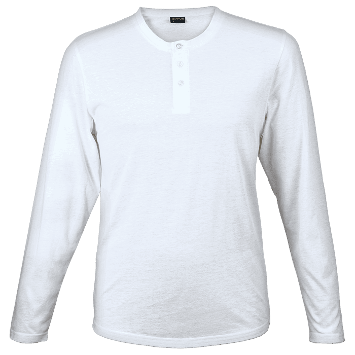 145g Henley Long Sleeve T-Shirt Mens 3