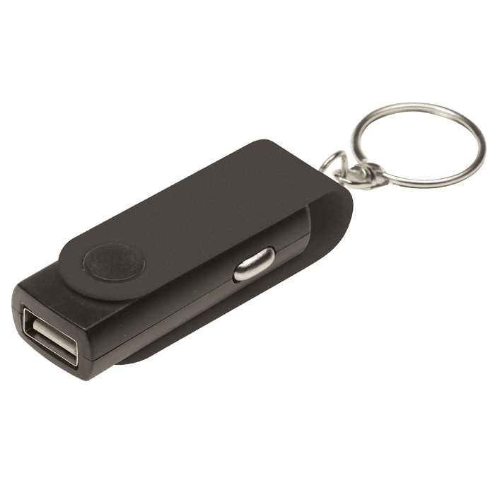 Swivel Phone Car Charger Keychain
