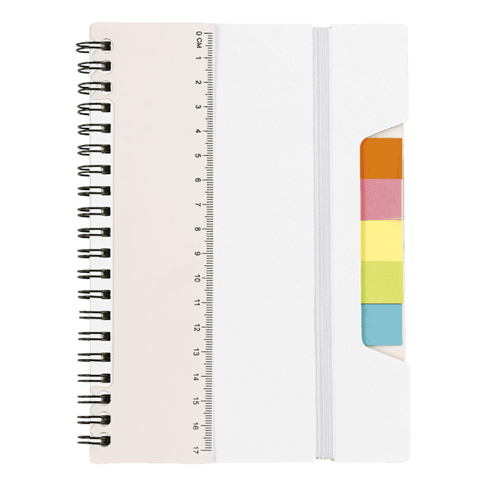 A5 Notebook With Sticky Notes And Ruler