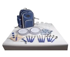 4-Person Picnic Backpack and Blanket Set 5