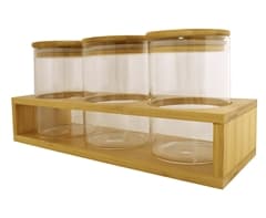 3-Piece Storage Jars & Stand 4