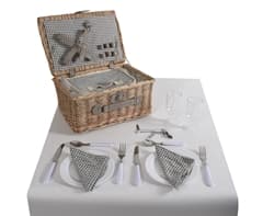 2-Person Wicker Picnic Basket 6