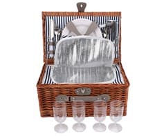 4-Person Wicker Picnic Basket 2