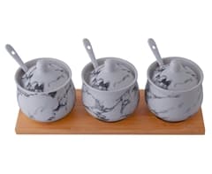 Marble Bamboo Canisters Set 1