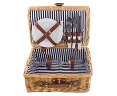 2-Person Rattan Picnic Basket - Small 2
