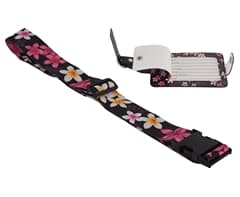 Floral Luggage Strap & Tag 1