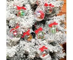 5-Pack Fillable Christmas Bauble Set 5
