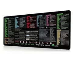 Excel Cheat Sheet Desk Mat / Mousepad XL 2