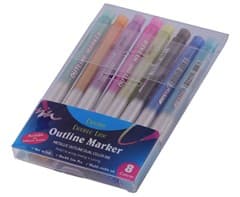 Metallic 8-Piece Outline Marker 1