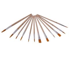 12-Piece Artist Paint Brushes & Pallet Set 4