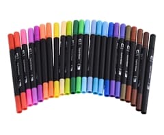 24-Piece Dual Tip Brush Pen Set 4
