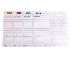 Fridge Magnet Chore Tracker & Reward Set 3