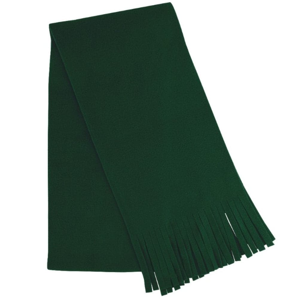 Polar Fleece Tassle Scarf - White/Black