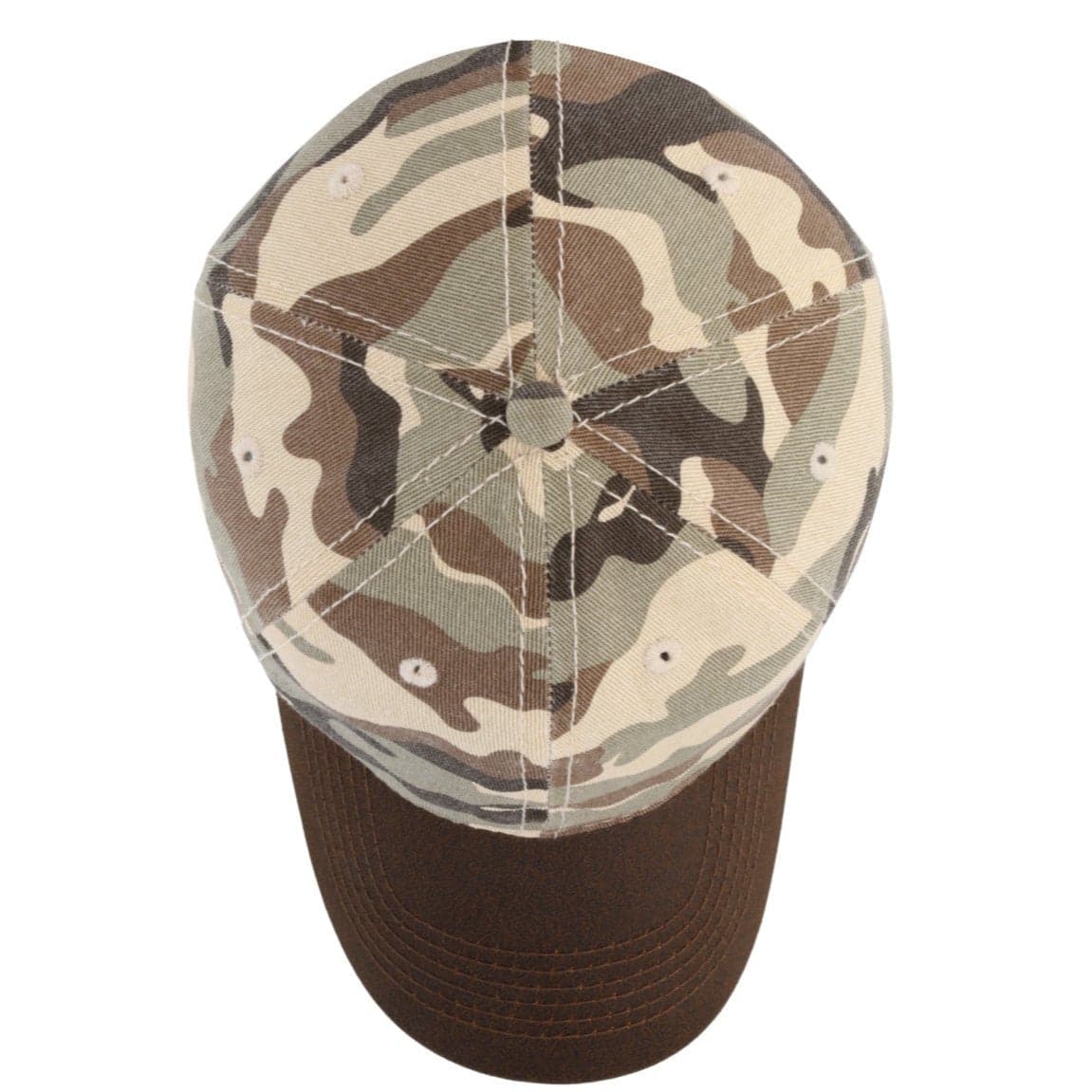 Washed Oil Skin 6P Cap - Camo Green 32