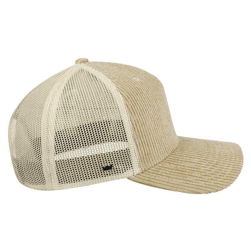 5 Panel Corduroy Trucker Cap - Grey 24