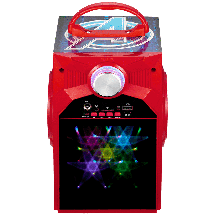 Marvel Avengers Galaxy LED Stars Karaoke Machine with Microphone 4