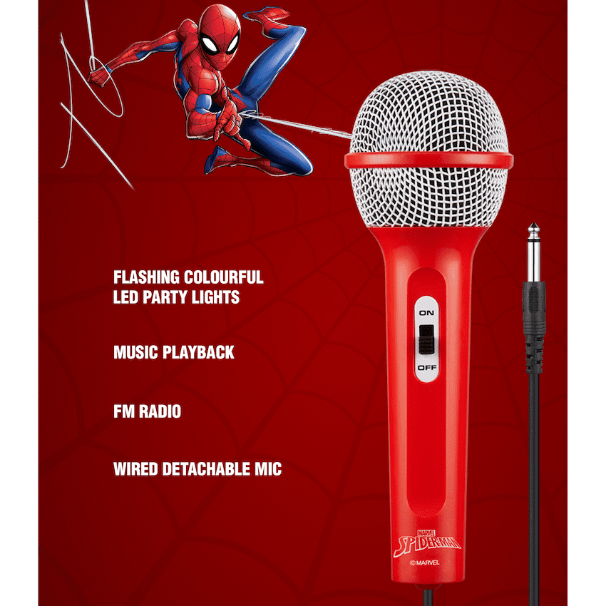 Marvel Avengers Galaxy LED Stars Karaoke Machine with Microphone 14