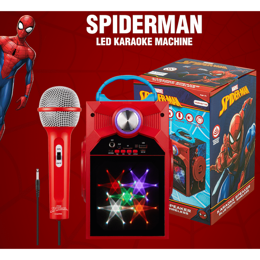 Marvel Avengers Galaxy LED Stars Karaoke Machine with Microphone 18