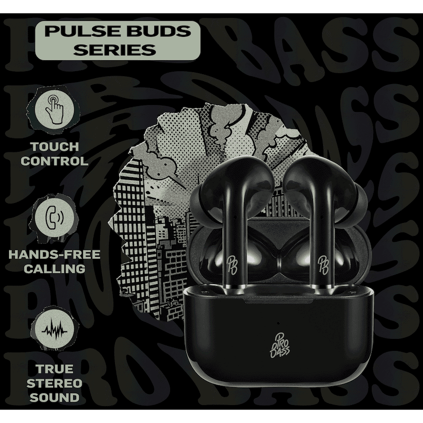 Pro Bass Pulse Buds True Wireless Earphones with Charging Case 5