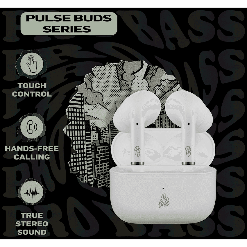 Pro Bass Pulse Buds True Wireless Earphones with Charging Case 10