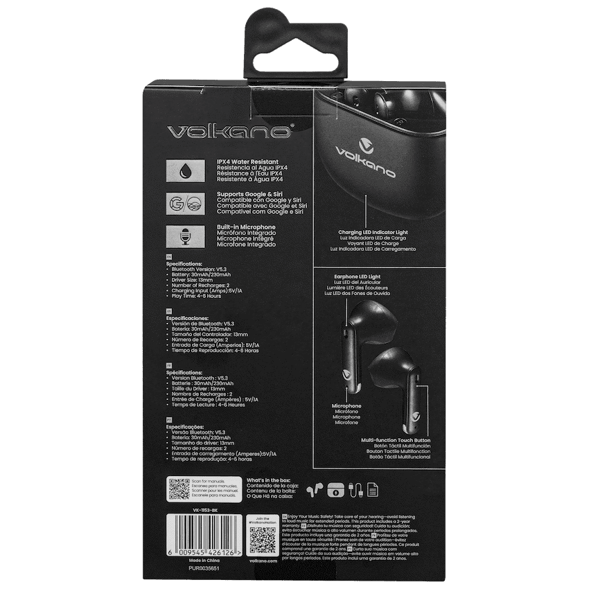 Volkano Sleek Series TWS Earphones 9