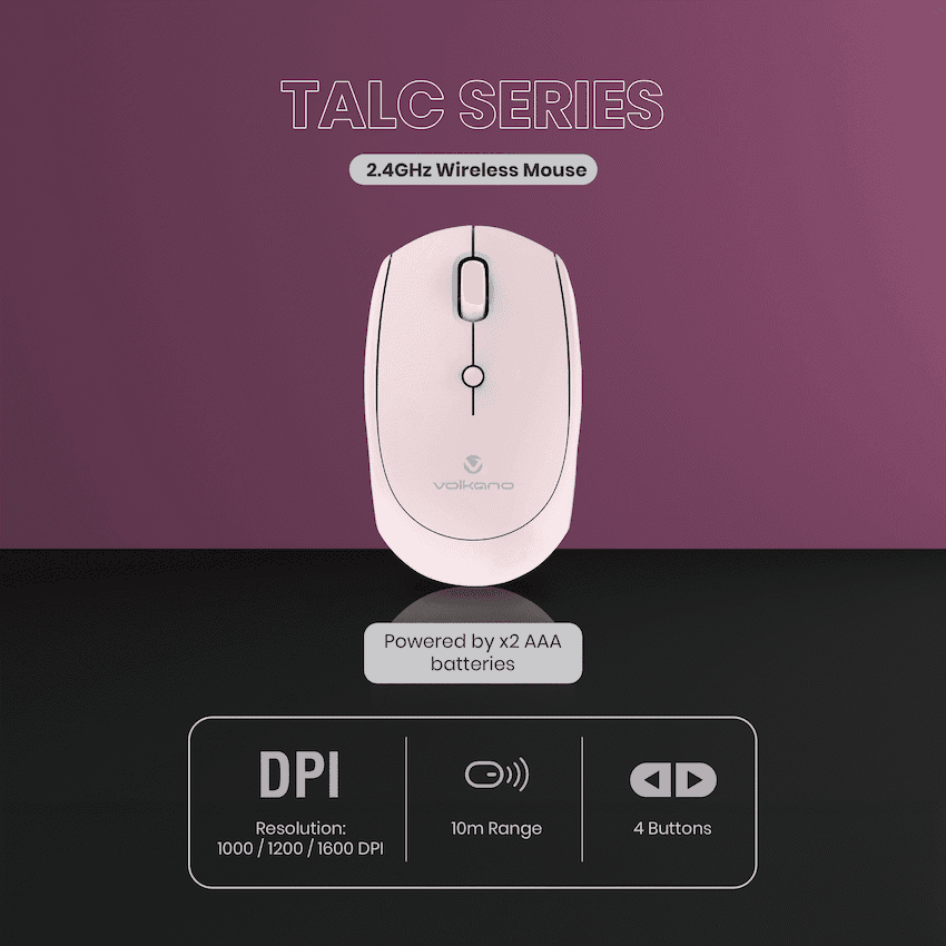 Volkano Talc Wireless Mouse 25
