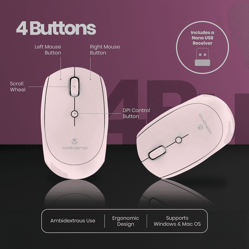 Volkano Talc Wireless Mouse 26