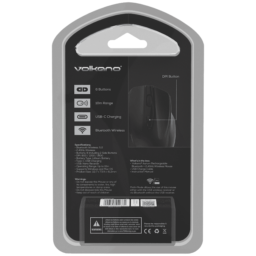 Volkano Aurum Series Bluetooth Wireless Mouse 5