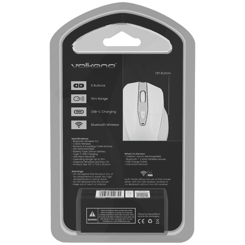 Volkano Aurum Series Bluetooth Wireless Mouse 4