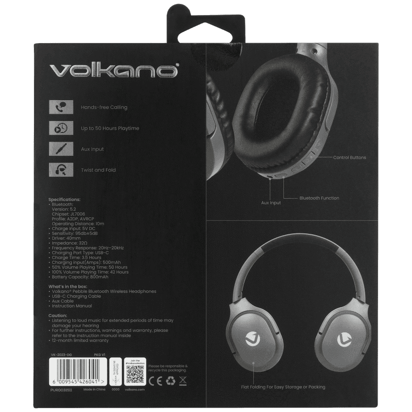 Volkano Pebble Series Bluetooth Headphones 15