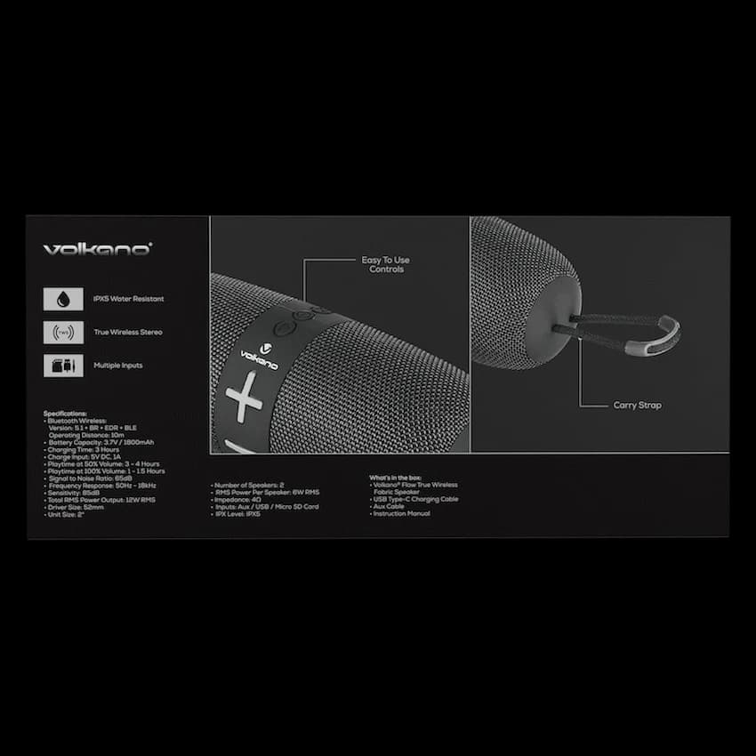 Volkano Flow Series Portable Bluetooth Speaker 6