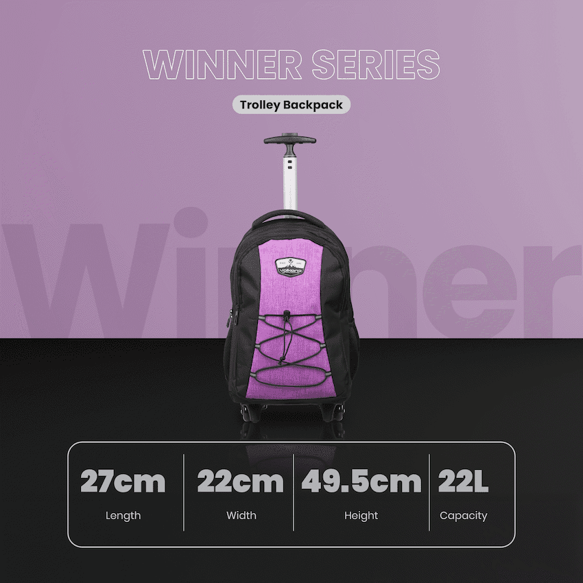 Volkano Winner Trolley Backpack 22L Navy 4