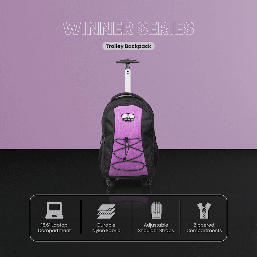 Volkano Winner Trolley Backpack 22L Navy 6