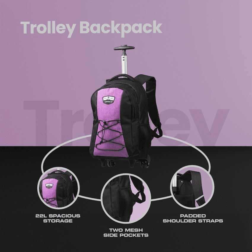 Volkano Winner Trolley Backpack 22L Navy 7