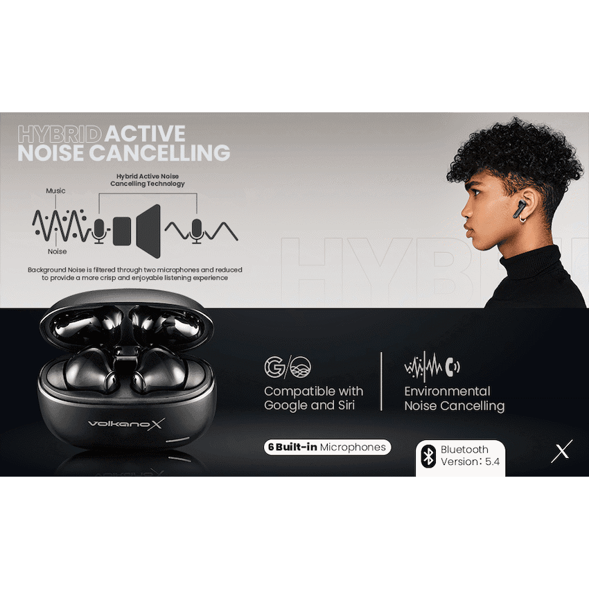 VolkanoX VXT200S Hybrid ANC TWS Earphones 13