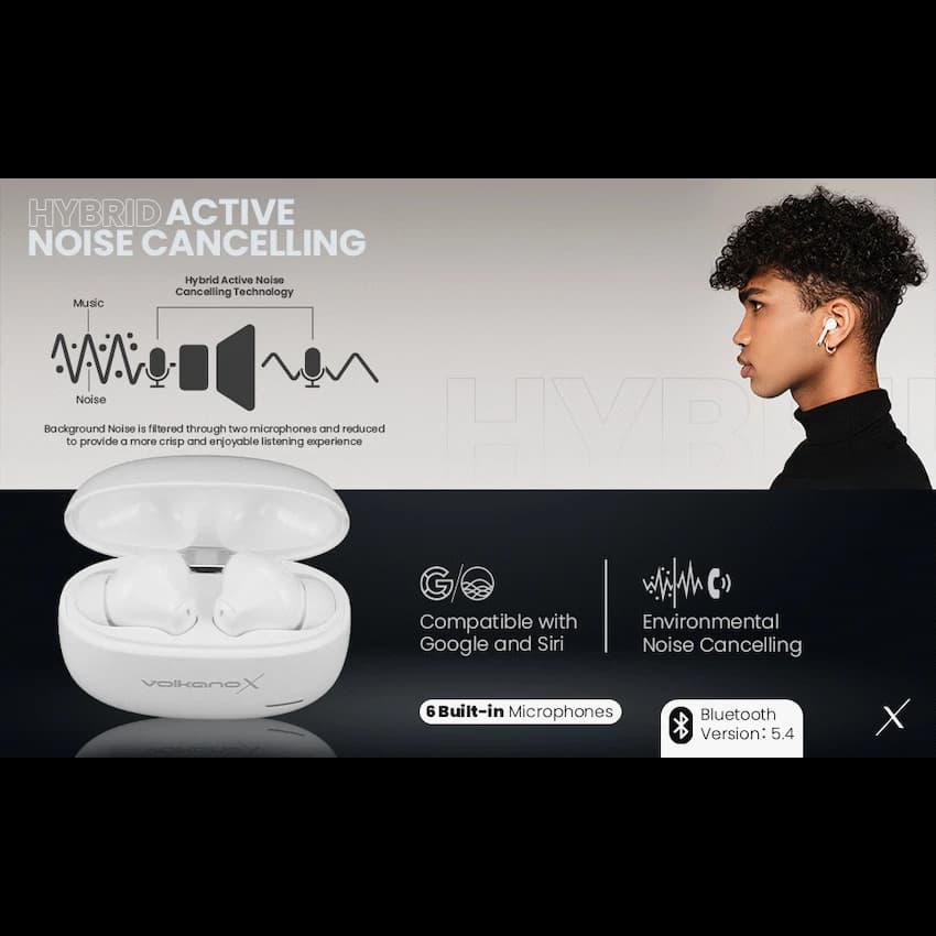 VolkanoX VXT200S Hybrid ANC TWS Earphones 31