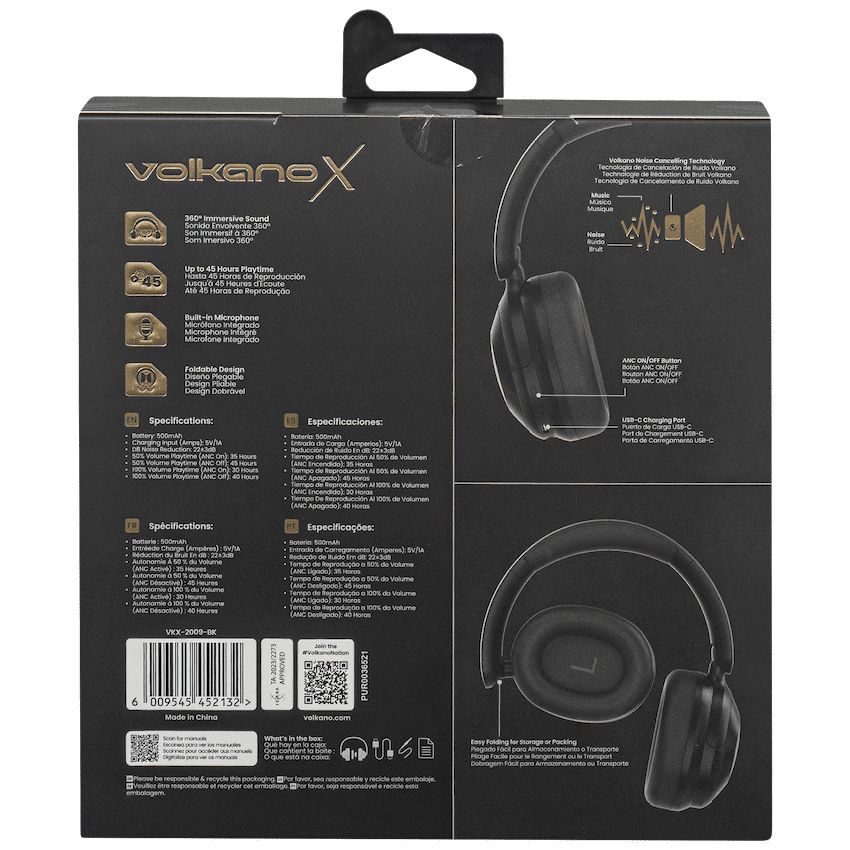 VolkanoX Halo ANC Bluetooth Headphone 11