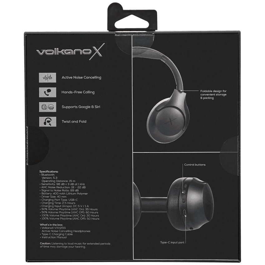 VolkanoX VXH200 Bluetooth Headphones with ANC 3