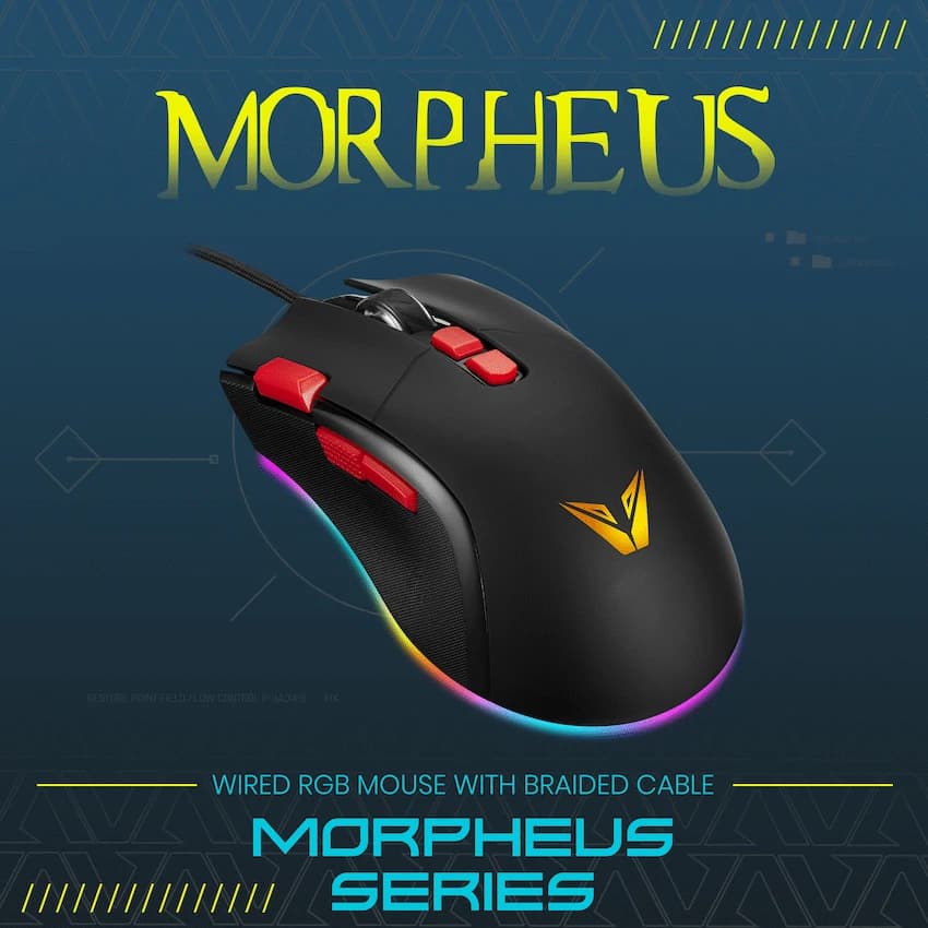 VX Gaming Morpheus Series Wired RGB Mouse with Braided Cable 5