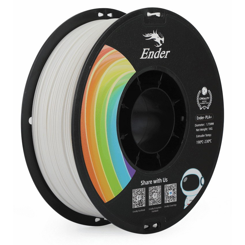 Ender PLA+ Filament - White - 1kg 1