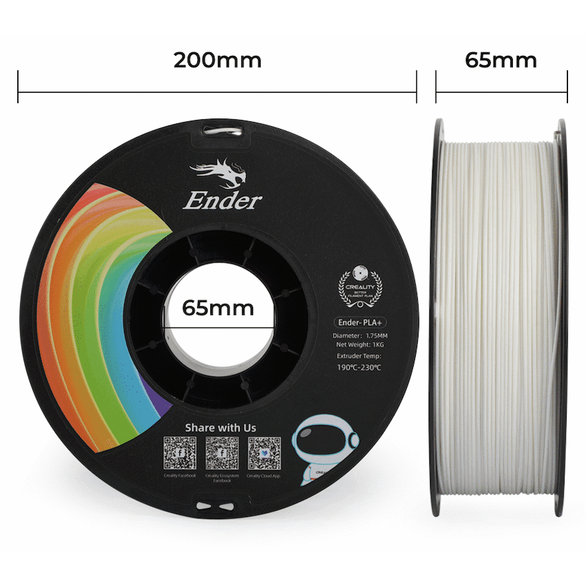 Ender PLA+ Filament - White - 1kg 5