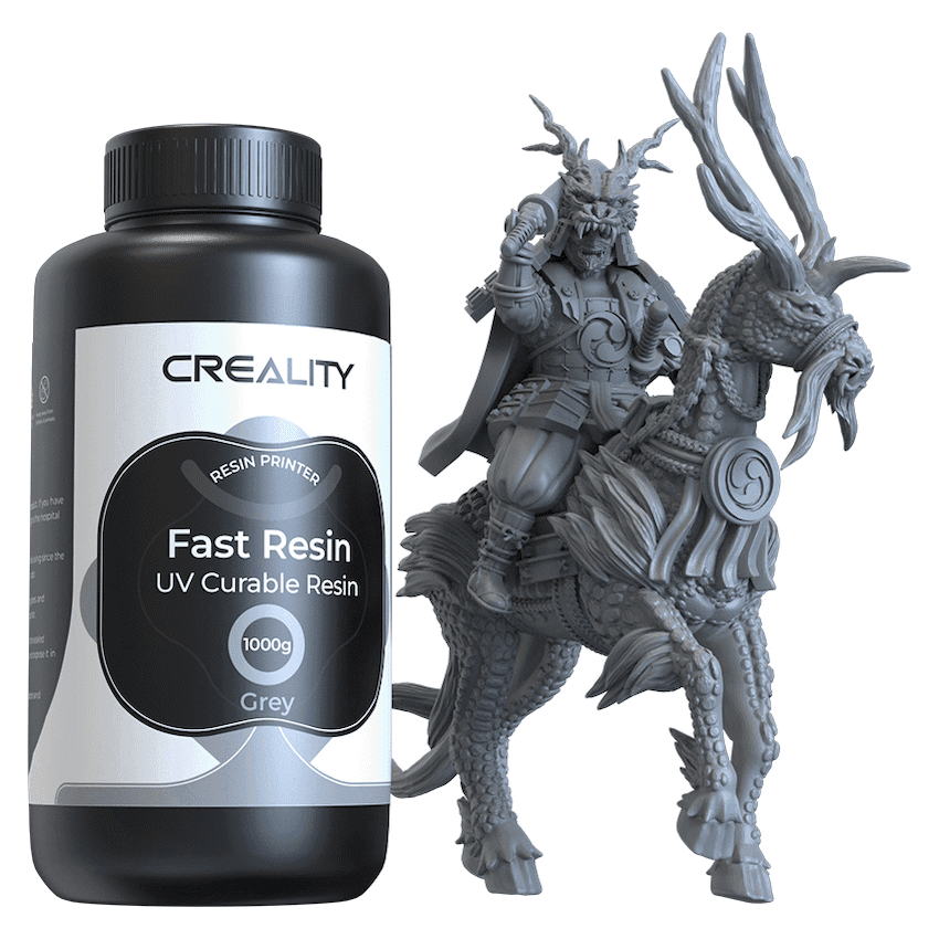 Creality Quick Resin - Grey (1kg) - Black Plastic Bottle