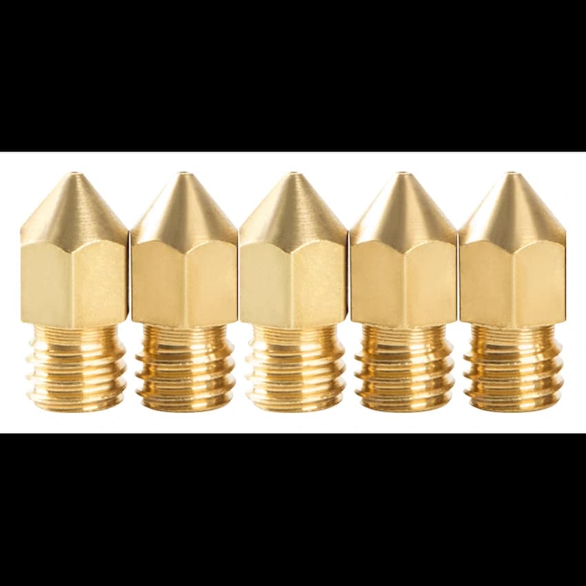Creality M6 0.4mm Brass Nozzle - Big Head - 5 Pcs 4