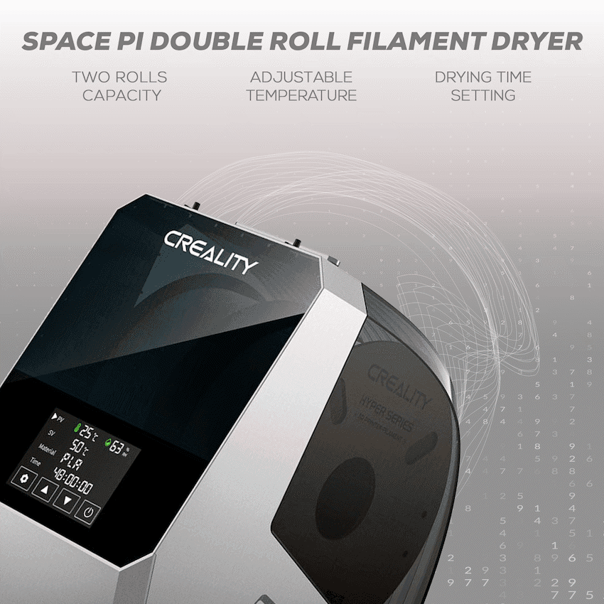 Creality Space Pi Double Roll Filament Dryer 2