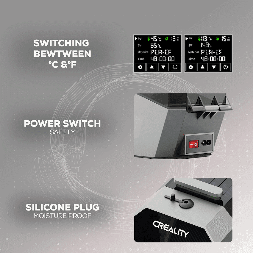 Creality Space Pi Double Roll Filament Dryer 3