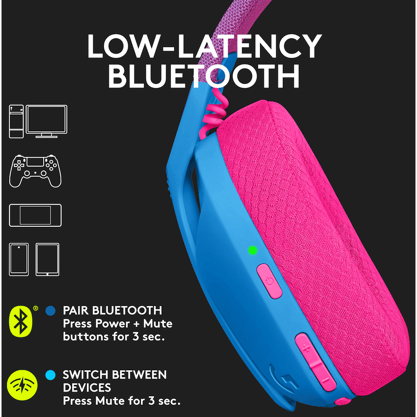 Logitech(R) G435 LIGHTSPEED Wireless Gaming Headset - Blue 3