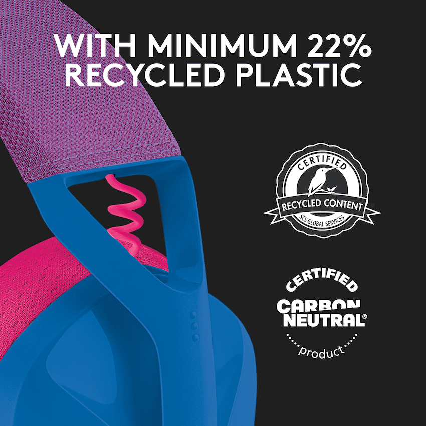 Logitech(R) G435 LIGHTSPEED Wireless Gaming Headset - Blue 7